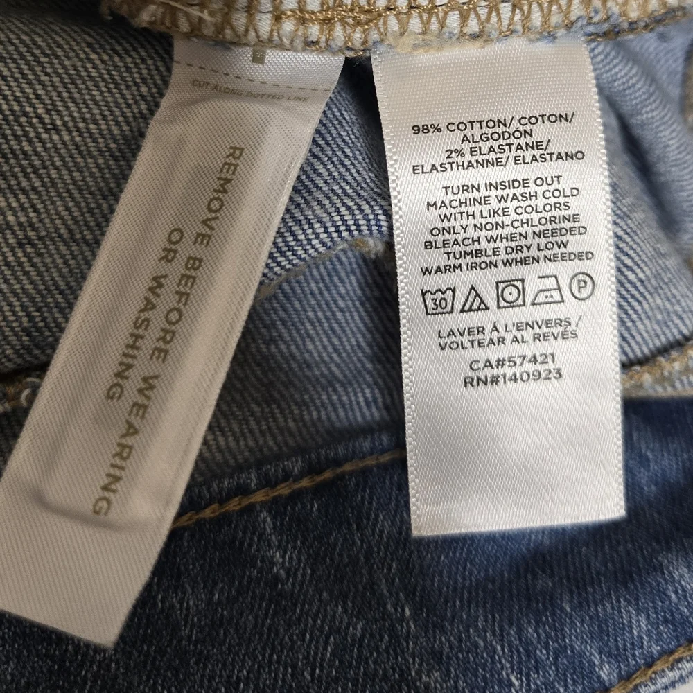 LOFT curvy high waist kick crop denim‎ blue jeans 14